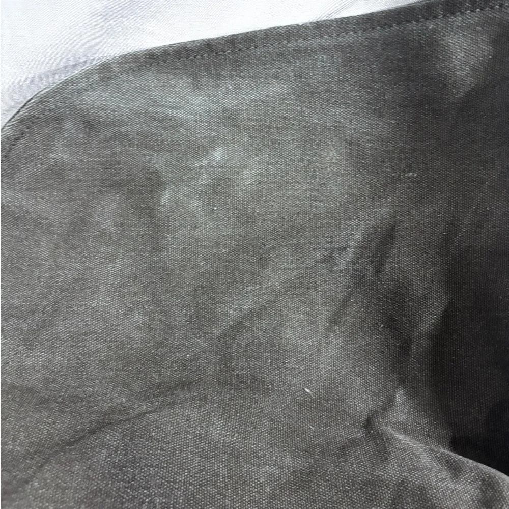 Gray Canvas Backpack with Leather Accents‎